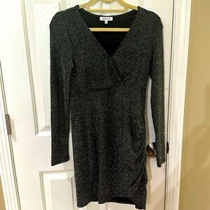 JustFab black and silver Dress in good condition medium.